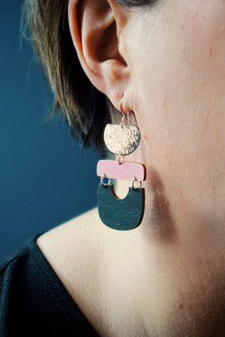 Porina, vihreä-vaaleanpunainen