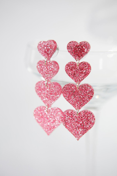 Sydänketju, vaaleanpunainen (nappi)