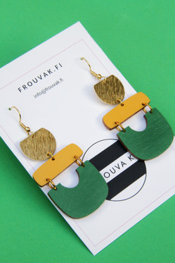 Porina, vihreä-keltainen