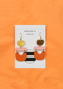  Porina, oranssi-vaalenpunainen