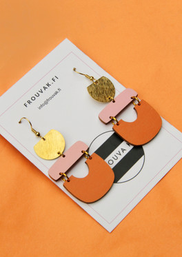  Porina, oranssi-vaalenpunainen