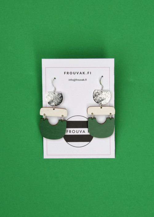 Porina, vihreä-valkoinen