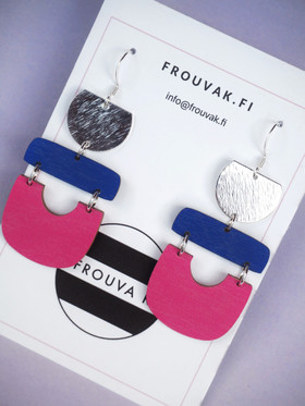 Porina, pinkki-sininen