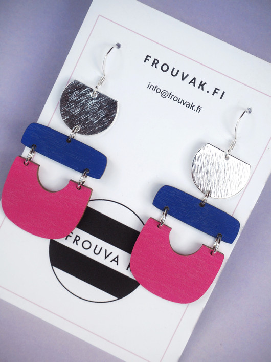 Porina, pinkki-sininen