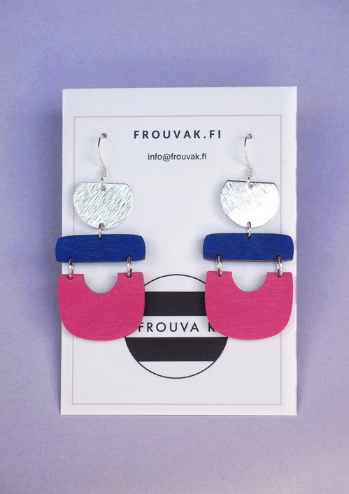 Porina, pinkki-sininen