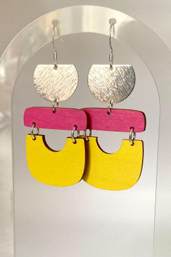 Porina, keltainen-pinkki