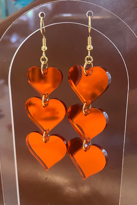 Sydänketju, peili oranssi