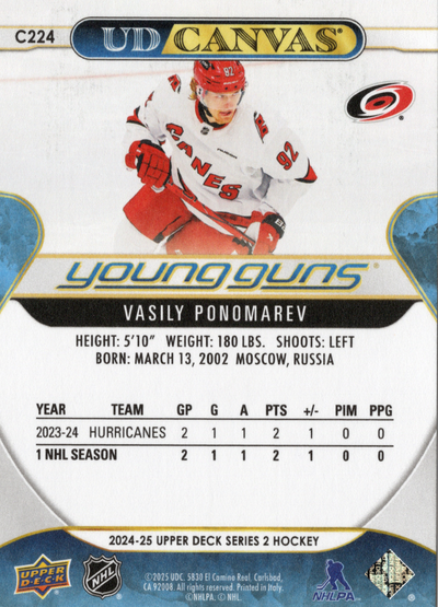 Vasily Ponomarev 2024-25 Upper Deck - UD Canvas #C224