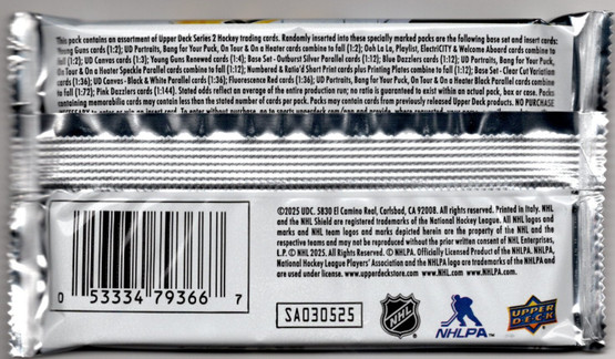 2024-25 Upper Deck Series 2 Hockey Hobby irtopussi, 1kpl