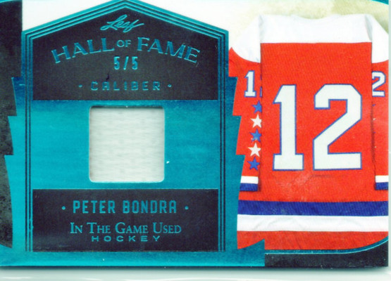  2022-23 ITG Used Hall of Fame Caliber Memorabilia Green Spectrum #HF11 Peter Bondra /5