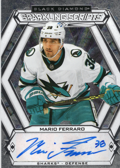 2023-24 Upper Deck Black Diamond - Sparkling Scripts #SC-FE Mario Ferraro AU
