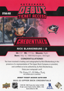 2022-23 Upper Deck Credentials - Debut Ticket Access Autographs Red #DTAA-NB Nick Blankenburg AU, SN99