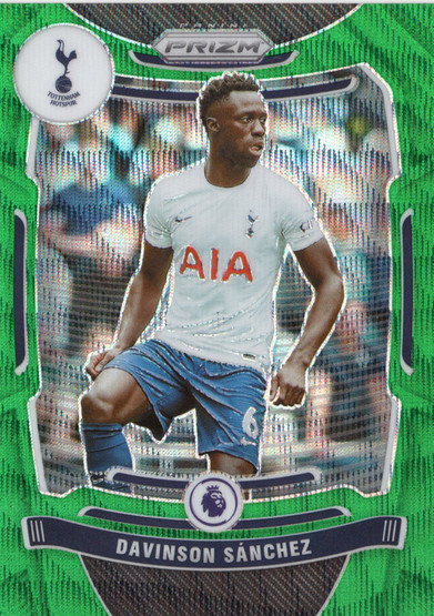 2021-22 Panini Prizm Premier League Prizms Green Wave #156 Davinson Sanchez