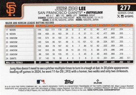 2025 Topps Series 1 Spring Training #277 Jung Hoo Lee