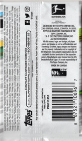 2021-22 Topps Bundesliga Soccer Hobby, irtopussi 1kpl