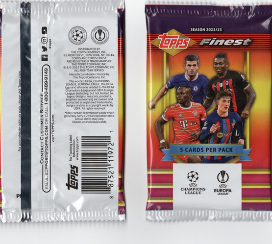 2022-23 Topps Finest Flashbacks UEFA Club Competitions Soccer Hobby, irtopussi 1kpl