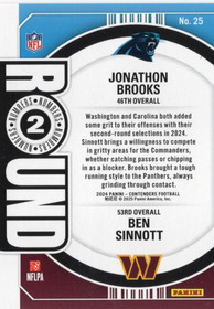 2024 Panini Contenders Round Numbers #25 Jonathon Brooks / Ben Sinnott RC