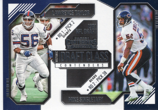2024 Panini Contenders Historic Draft Class Contenders #5 Lawrence Taylor / Mike Singletary