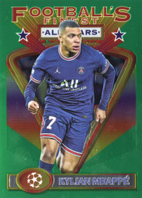 2021-22 Topps Finest Flashbacks UEFA Champions League 1993 Jumbo All-Stars #1 Kylian Mbappe