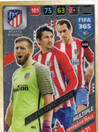 2017-18 Panini Adrenalyn XL FIFA 365 #444 Oblak / Savic / Godin DW