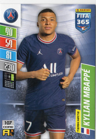 2022 Panini Adrenalyn XL FIFA 365 #107 Kylian Mbappe