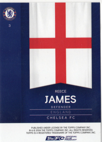 2024-25 Topps Chelsea Fan Set Electro #3 Reece James