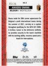 2022 Bowman Chrome Road to UEFA U21 Euros Home Strip Hopefuls Orange Refractors #HS3 Amadou Onana SN25