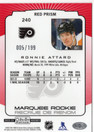 2022-23 O-Pee-Chee Platinum Red Prism #240 Ronnie Attard MR, SN199, RC
