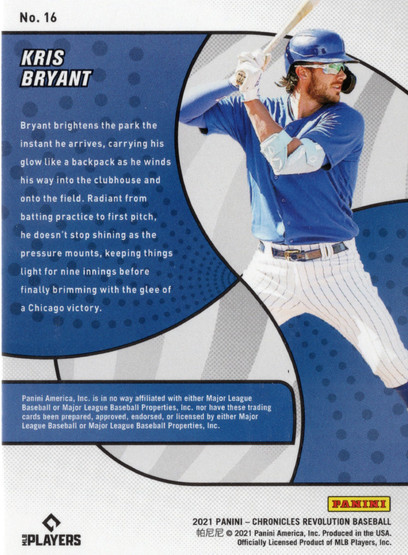 2021 Panini Chronicles Revolution #16 Kris Bryant