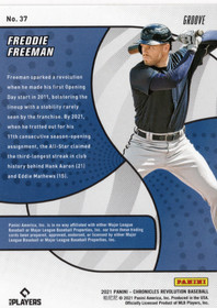 2021 Panini Chronicles Revolution Groove #37 Freddie Freeman