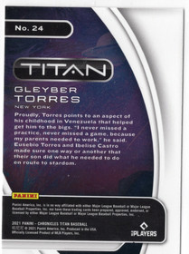2021 Panini Chronicles Titan #24 Gleyber Torres