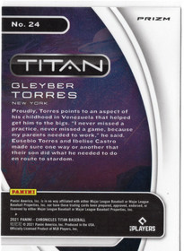 2021 Panini Chronicles Titan Building Blocks #24 Gleyber Torres