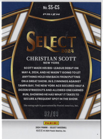 2024 Panini Select Signature Selections Red Prizms #SSCS Christian Scott AU, SN99