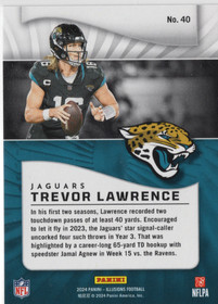 2024 Panini Illusions Orange Trophy Collection #40 Trevor Lawrence