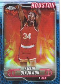 2024-25 Topps Chrome Blue Basketball Refractor #115 Hakeem Olajuwon