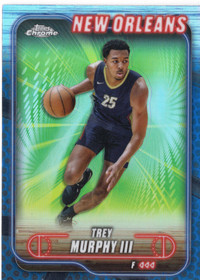 2024-25 Topps Chrome Blue Basketball Refractor #144 Trey Murphy III