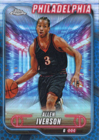 2024-25 Topps Chrome Blue Basketball Refractor #94 Allen Iverson