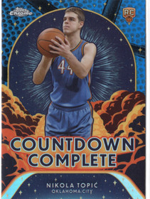 2024-25 Topps Chrome Countdown Complete Blue Basketball Refractor #CC19 Nikola Topic RC