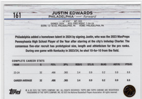 2024-25 Topps Chrome #161 Justin Edwards RC