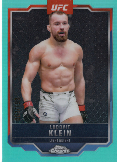 2025 Topps Chrome UFC Aqua Refractor #32 Ludovit Klein SN199