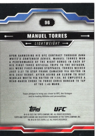 2025 Topps Chrome UFC Prism Refractor #96 Manuel Torres