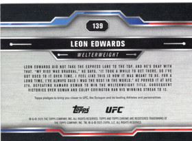2025 Topps Chrome UFC Sepia Refractor #139 Leon Edwards
