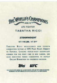 2025 Topps Chrome UFC Allen & Ginter #AAG12 Tabatha Ricci
