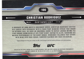 2025 Topps Chrome UFC Sepia Refractor #106 Christian Rodriguez