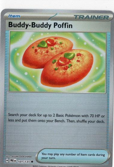 Pokemon Buddy-Buddy Poffin 101/131 Prismatic Evolutions Reverse Holo
