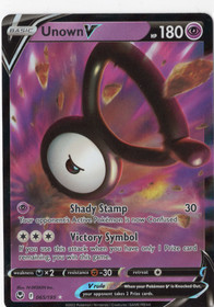 Pokemon Unown V 065/195 Silver Tempest Ultra Rare