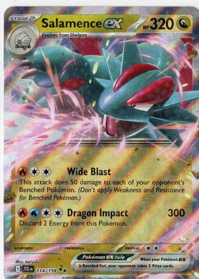 Pokemon Salamence ex 114/159 Journey Together Double Rare