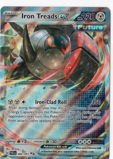Pokemon Iron Treads ex 066/091 Paldean Fates Double Rare