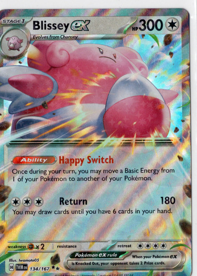 Pokemon Blissey ex 134/167 Twilight Masquerade Double Rare