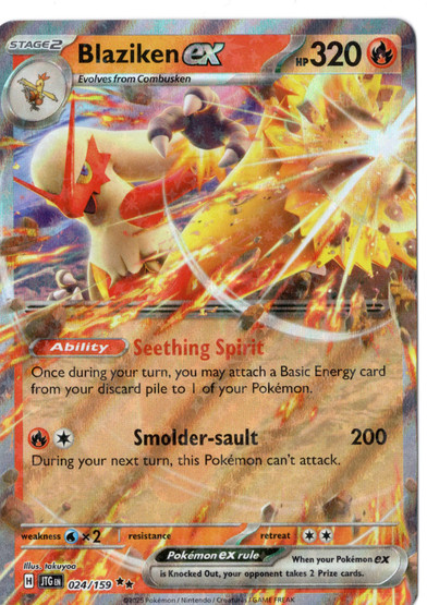 Pokemon Blaziken ex 024/159 Journey Together Double Rare